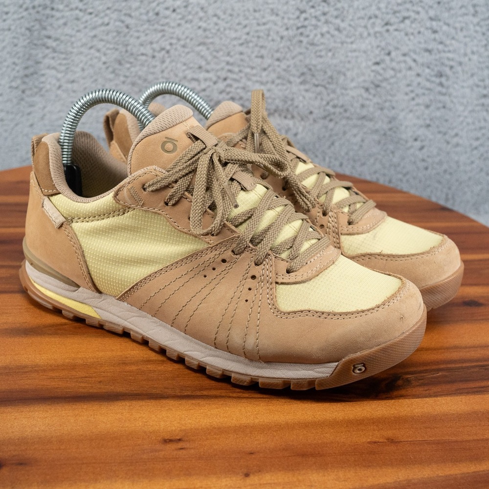 OBOZ BOZEMAN SNEAKERS TORTILLA (YELLOW) O FIT INSOLE, WATERPROOF NUBUCK SZ 7.5